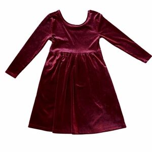 Old Navy Girls Burgundy Velvet Dress | Size 6/7
